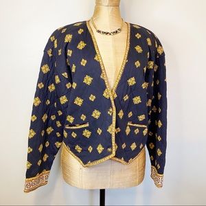 Vintage quilted cute jacket blazer